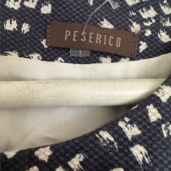 Peserico Printed Midi Dress Navy Blue - Picture 2 of 6